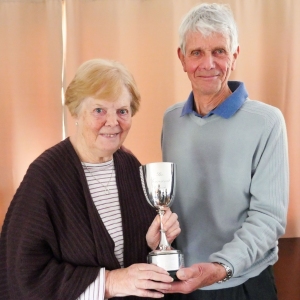 Sheila Marsland and David Boyd with the Townsend Trophy