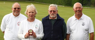 Manager Don Williamson with Tony Thomas, Margaret Anderton and Alan Morton.