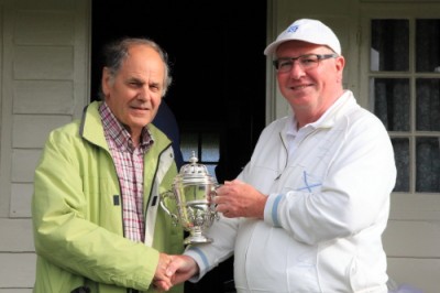 Dave Kibble presented with Spencer Ell Cup by Southport Chairman Alan Pidcock