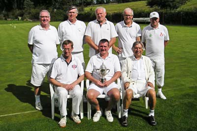 Spencer Ell players 2014: Dave Kibble, Ian Lines, Paul Rigge, Matt Holmes (holding), Dave Nick, Mark Ormerod, Martin Murray, Jaimie Mussi.