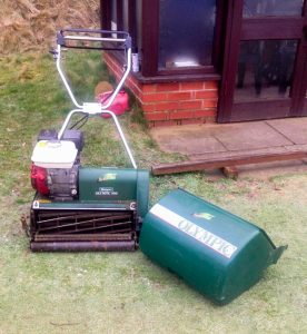 MASSPORT OLYMPIC MOWER - serviced only last year, can cut down to 4mm - cost about £1200 new.