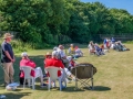 Spectators enjoying the sunshine