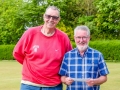 Manager John Haslam presents the Runner Up prize to Alan Clark