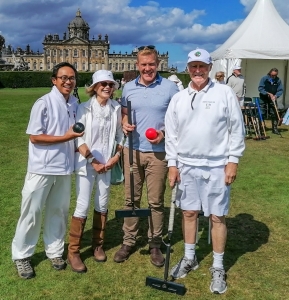 Adam Henson enjoying Croquet at Castle Howard